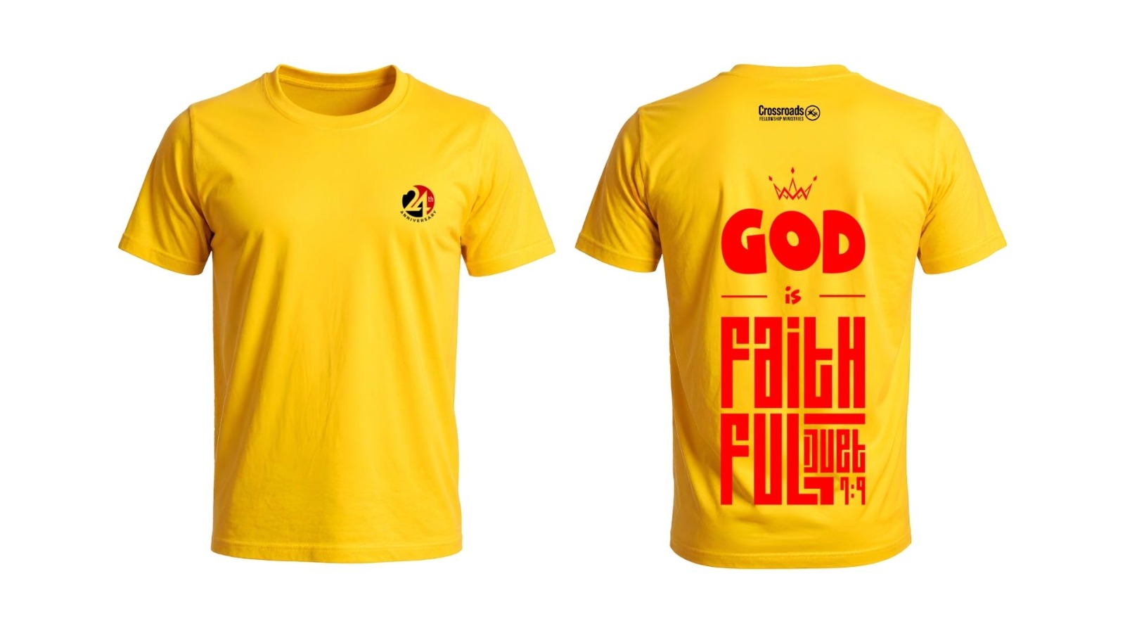 God Is Faithful Red On Mustard Design 2 Crossroads Fellowship Church In Mombasa Kenya